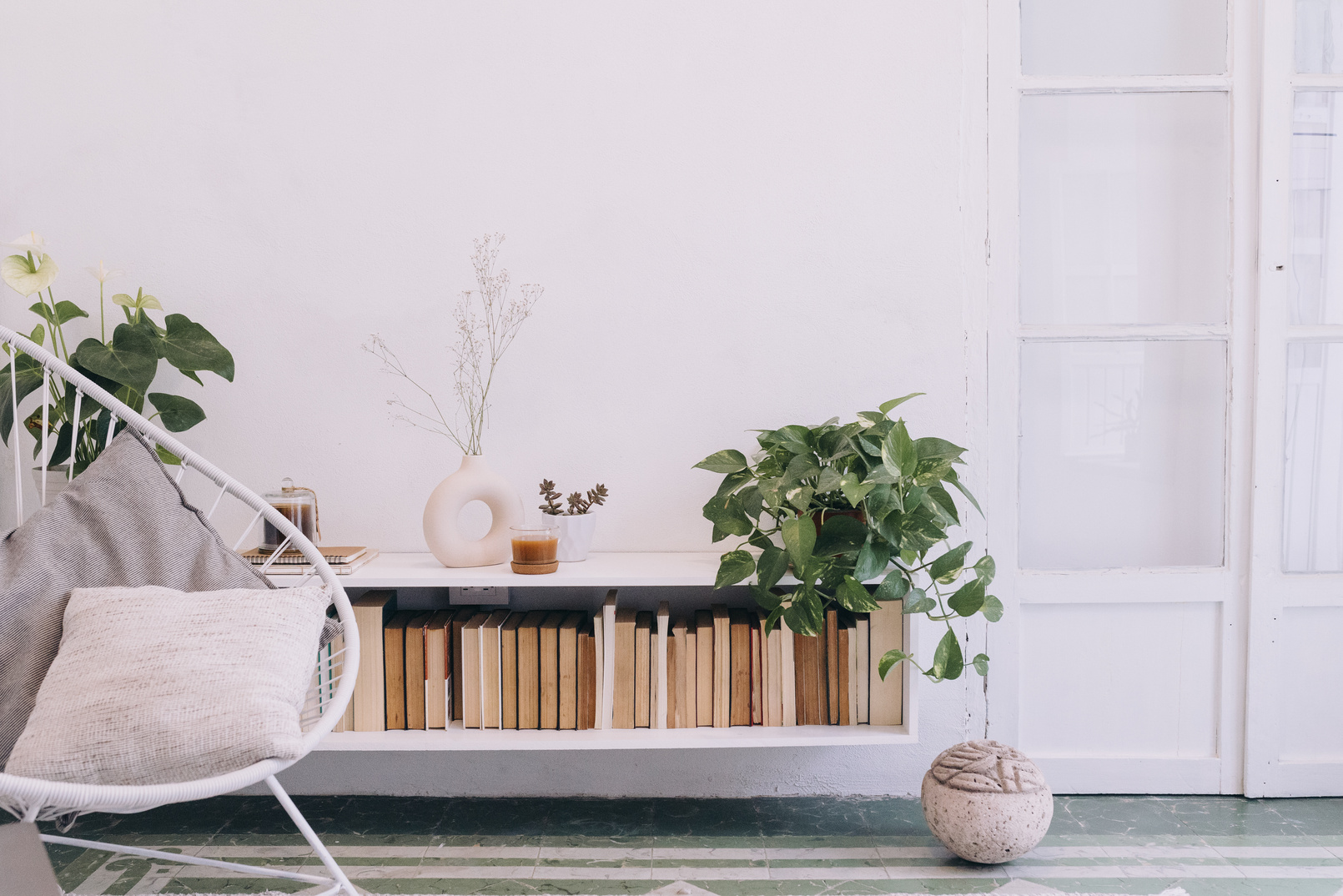 Minimalist Study Room with Houseplants